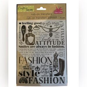 FASHION STYLE RUB ON TRANSFER PAPER CRAFTS